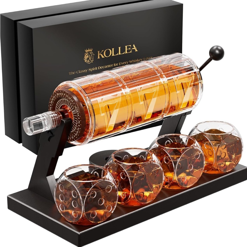 Kollea Slot Whiskey Decanter Set New